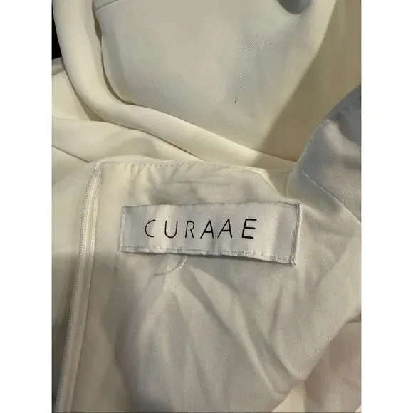 CURAAE Bond Sleeveless Mesh Maxi Dress In White Cocktail Size S NW0T - Picture 5 of 5